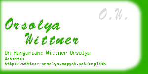 orsolya wittner business card